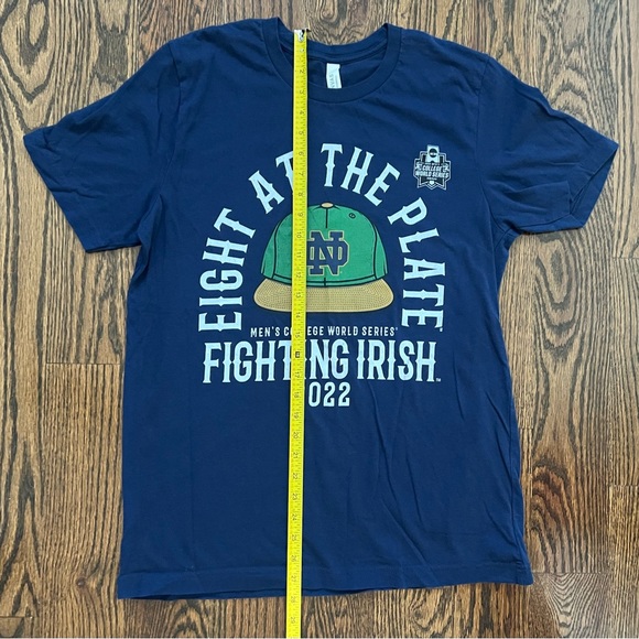 NWOT  Notre Dame Fighting Irish Baseball NCAA 2022 World Series Shirt Large - Picture 5 of 8